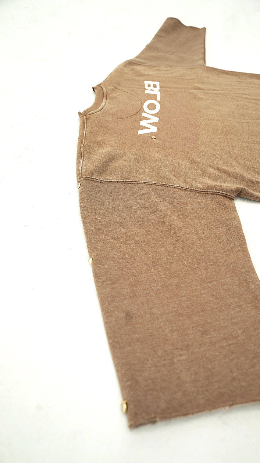 Logo. 3/4 Sleeve Sweatshirt (Tan)