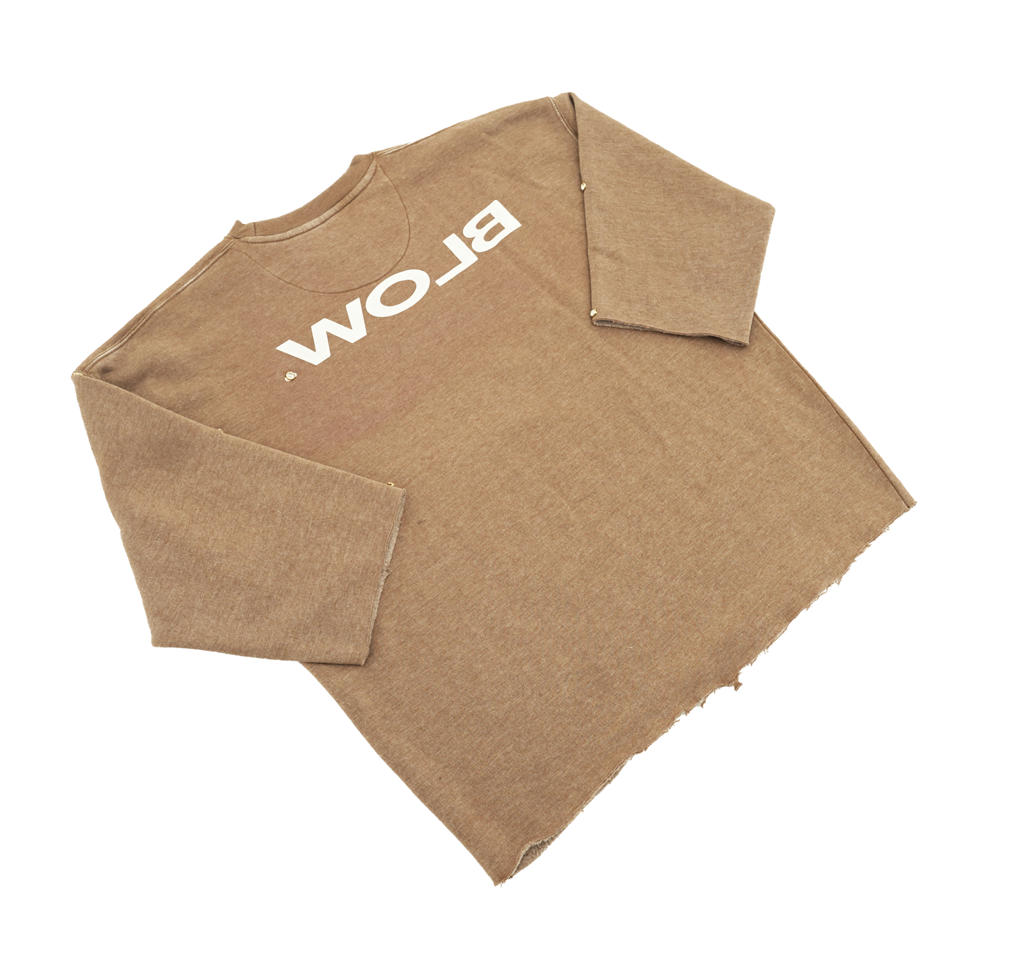 Logo. 3/4 Sleeve Sweatshirt (Tan)