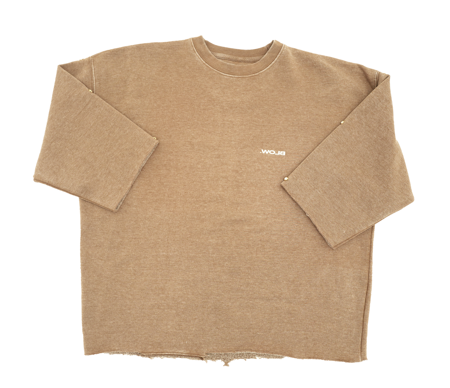 Logo. 3/4 Sleeve Sweatshirt (Tan)